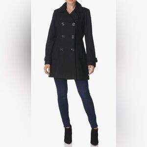 Anne Klein Black Peacoat
